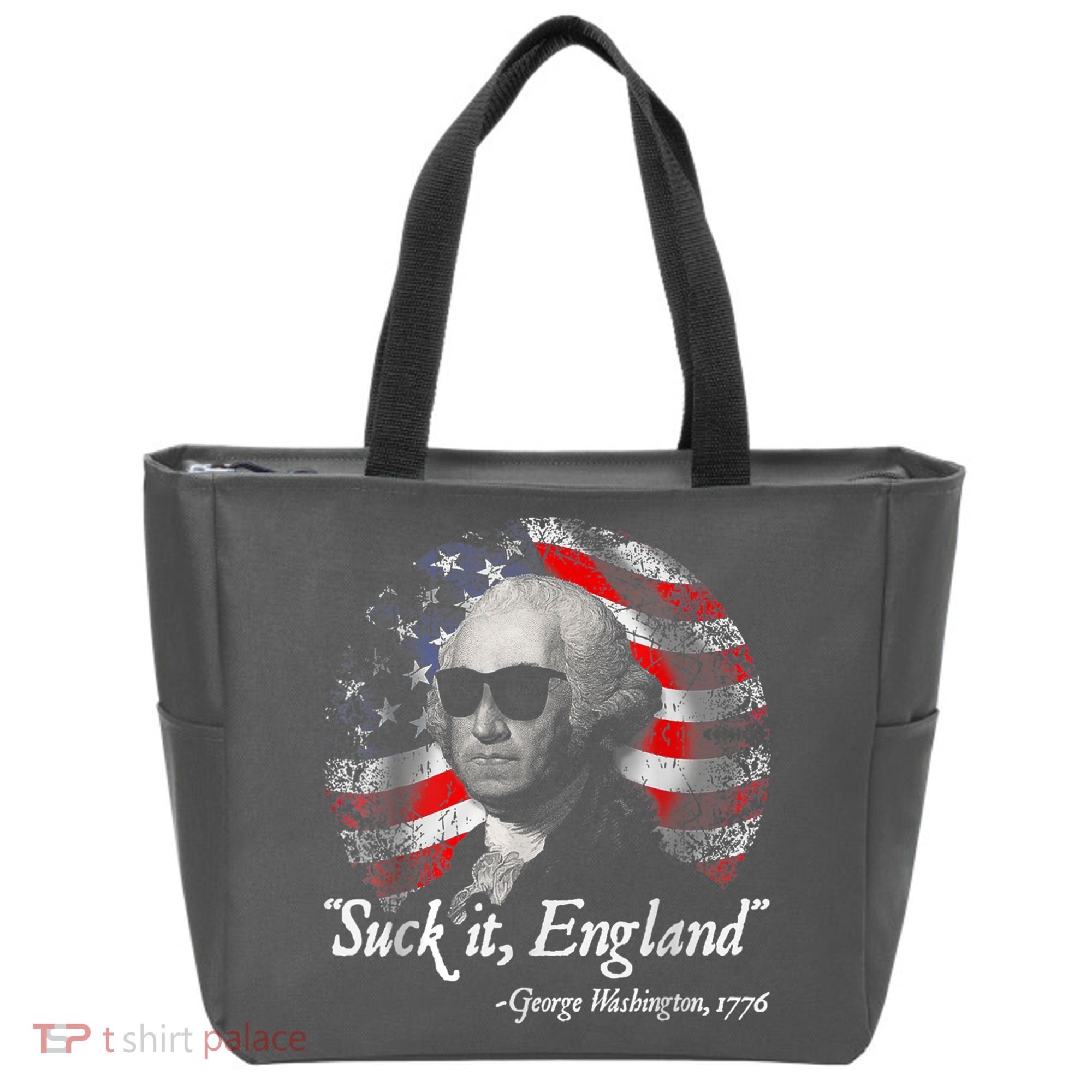 Suck It England Funny 4th Of July George Washington 1776 Tote Bag