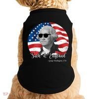Suck It England George Washing 1776 Funny Doggie Tank thumb 0