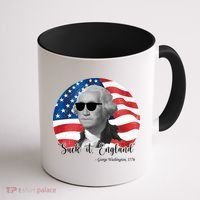 Suck It England George Washing 1776 Funny Coffee Mug thumb 1