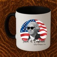 Suck It England George Washing 1776 Funny Coffee Mug thumb 2