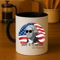 Suck It England George Washing 1776 Funny Coffee Mug thumb 4