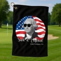 Suck It England George Washing 1776 Funny Golf Towel thumb 1