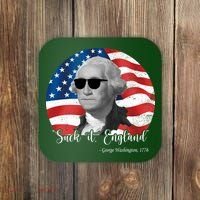 Suck It England George Washing 1776 Funny Coaster thumb 0