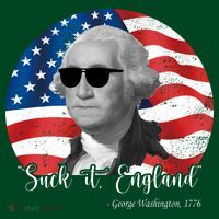 Suck It England George Washing 1776 Funny Coaster thumb 2