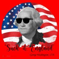 Suck It England George Washing 1776 Funny Santa Hat thumb 1