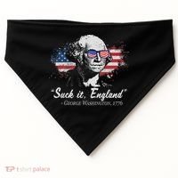 Suck It England Funny 4th Of July George Washington 1776 USA-Made Doggie Bandana thumb 0