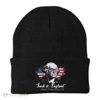 Suck It England Funny 4th Of July George Washington 1776 Beanie thumb 0