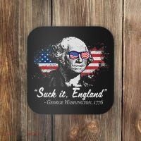 Suck It England Funny 4th Of July George Washington 1776 Coaster thumb 0