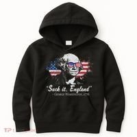 Suck It England Funny 4th Of July George Washington 1776 Kids Hoodie thumb 0