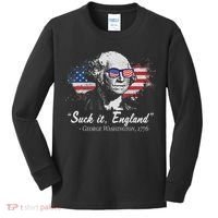 Suck It England Funny 4th Of July George Washington 1776 Kids Long Sleeve Shirt thumb 0