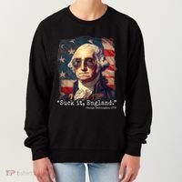 Suck It England Funny 4th Of July George Washington 1776 Women's Sweatshirt thumb 0