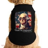 Suck It England Funny 4th Of July George Washington 1776 Doggie Tank thumb 0