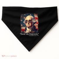 Suck It England Funny 4th Of July George Washington 1776 USA-Made Doggie Bandana thumb 0