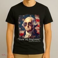 Suck It England Funny 4th Of July George Washington 1776 T-Shirt thumb 3