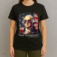 Suck It England Funny 4th Of July George Washington 1776 T-Shirt thumb 4