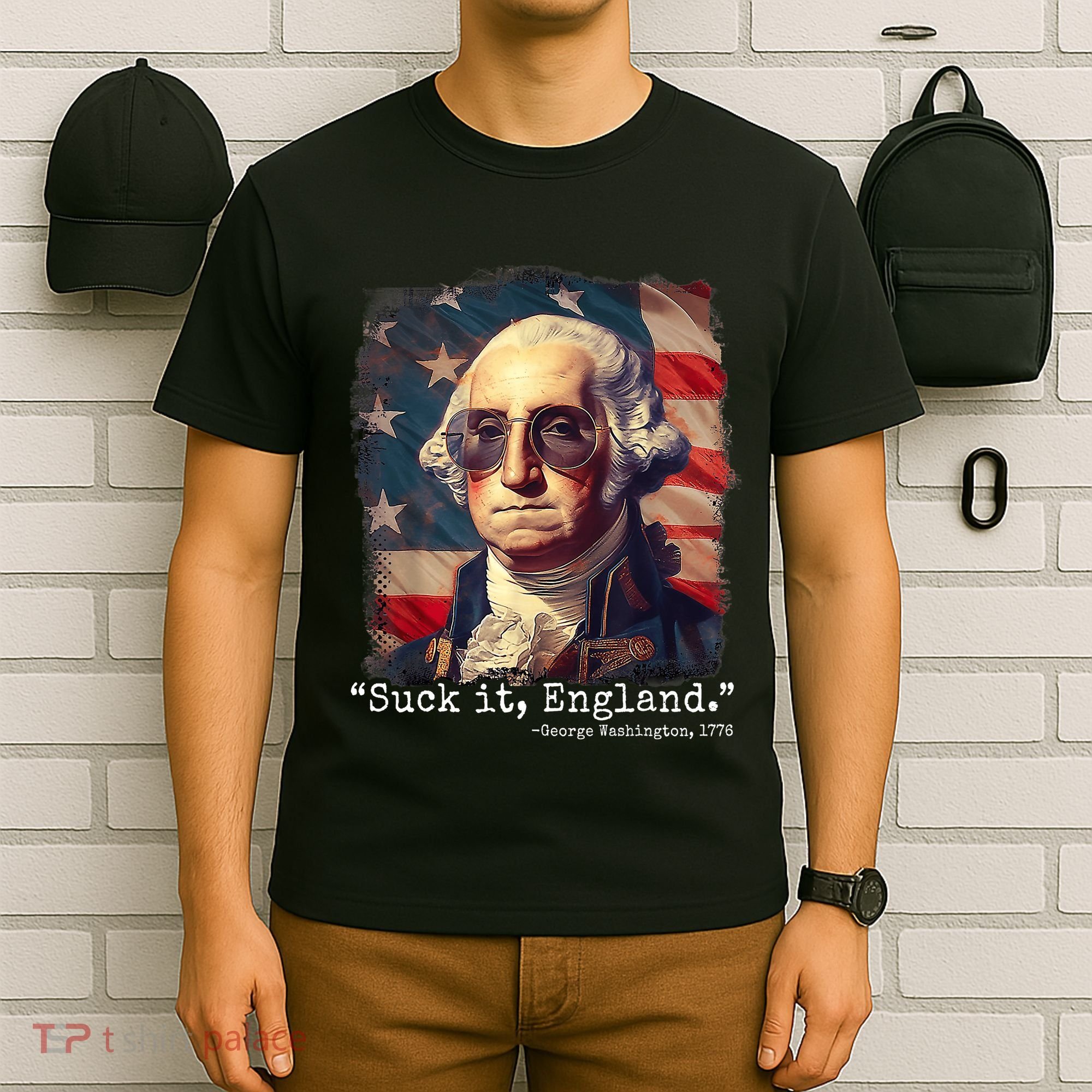 Suck It England Funny 4th Of July George Washington 1776 T-Shirt