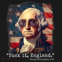 Suck It England Funny 4th Of July George Washington 1776 Mousepad thumb 1