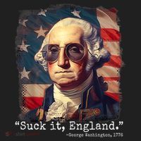 Suck It England Funny 4th Of July George Washington 1776 Hat thumb 2