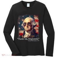 Suck It England Funny 4th Of July George Washington 1776 Women's Long Sleeve Shirt thumb 0