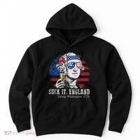 Suck It England Funny 4th of July George Washington 1776 Hoodie thumb 0