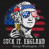 Suck It England Funny 4th of July George Washington 1776 Sweatshirt thumb 3