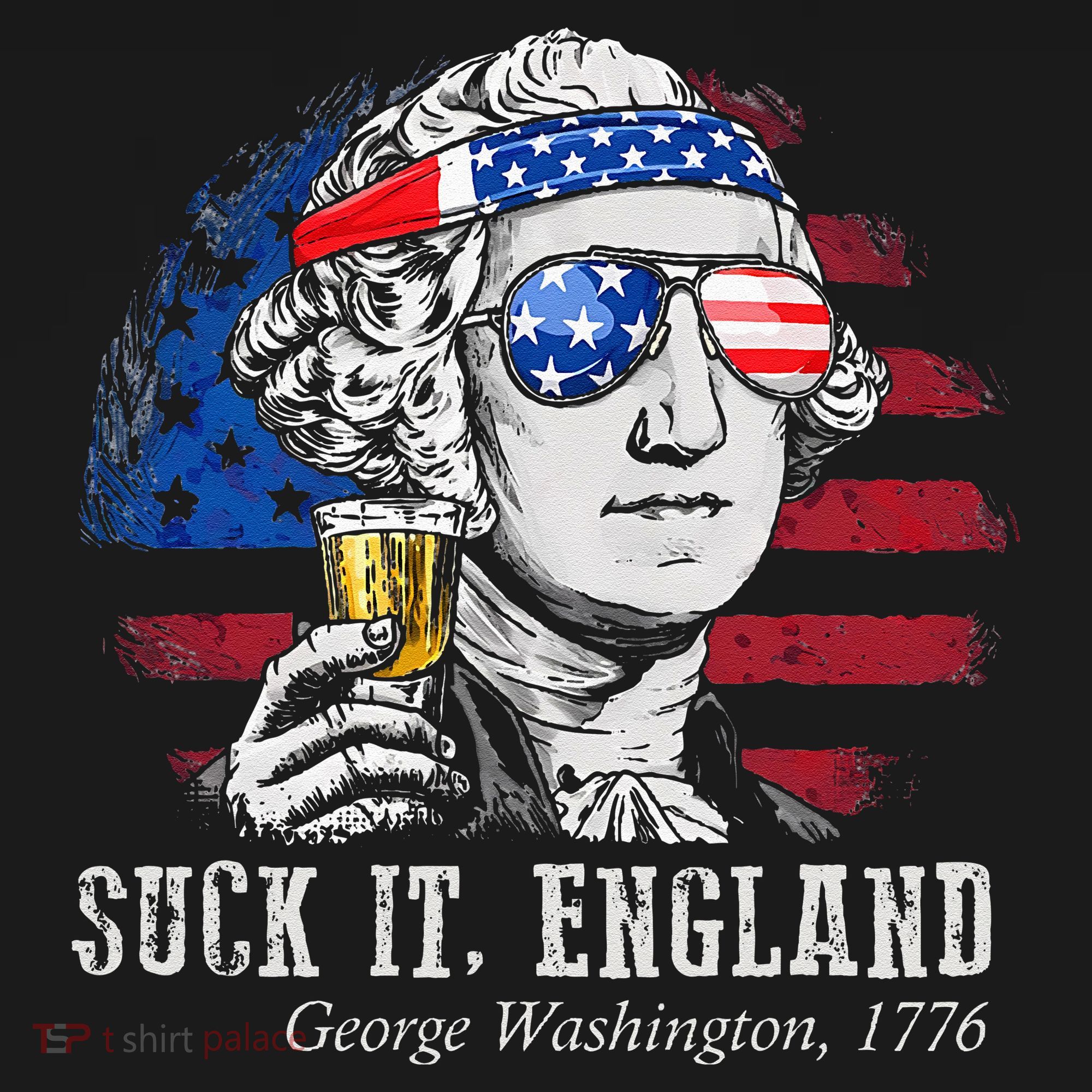 Suck It England Funny 4th of July George Washington 1776 Sweatshirt