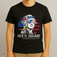 Suck It England Funny 4th of July George Washington 1776 T-Shirt thumb 3