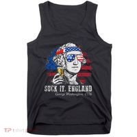 Suck It England Funny 4th of July George Washington 1776 Tank Top thumb 0