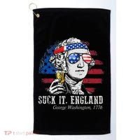 Suck It England Funny 4th of July George Washington 1776 Golf Towel thumb 0