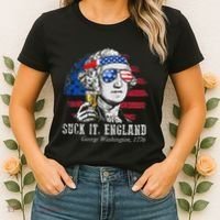 Suck It England Funny 4th of July George Washington 1776 Women's T-Shirt thumb 2