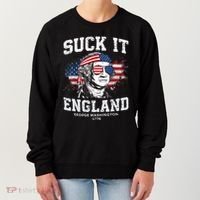 Suck It England Funny 4th Of July George Washington 1776 Women's Sweatshirt thumb 0