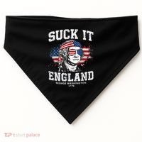 Suck It England Funny 4th Of July George Washington 1776 USA-Made Doggie Bandana thumb 0