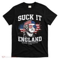 Suck It England Funny 4th Of July George Washington 1776 T-Shirt thumb 0