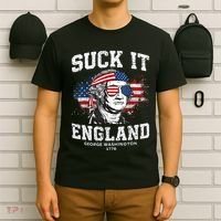 Suck It England Funny 4th Of July George Washington 1776 T-Shirt thumb 6