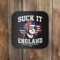 Suck It England Funny 4th Of July George Washington 1776 Coaster thumb 0