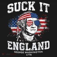 Suck It England Funny 4th Of July George Washington 1776 Mousepad thumb 1