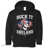 Suck It England Funny 4th Of July George Washington 1776 Toddler Hoodie thumb 0
