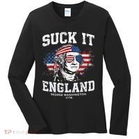 Suck It England Funny 4th Of July George Washington 1776 Women's Long Sleeve Shirt thumb 0