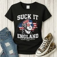 Suck It England Funny 4th Of July George Washington 1776 Women's T-Shirt thumb 3