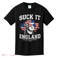 Suck It England Funny 4th Of July George Washington 1776 Kids T-Shirt thumb 0
