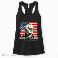 Suck It England Funny 4th of July Funny George Washington Women's Tank Top thumb 0