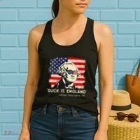 Suck It England Funny 4th of July Funny George Washington Women's Tank Top thumb 2