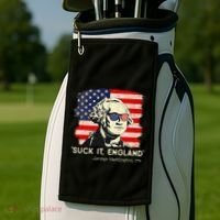 Suck It England Funny 4th of July Funny George Washington Golf Towel thumb 2