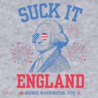 Suck It England Red White & Blue George Washington 4th July Women's Sweatshirt thumb 2