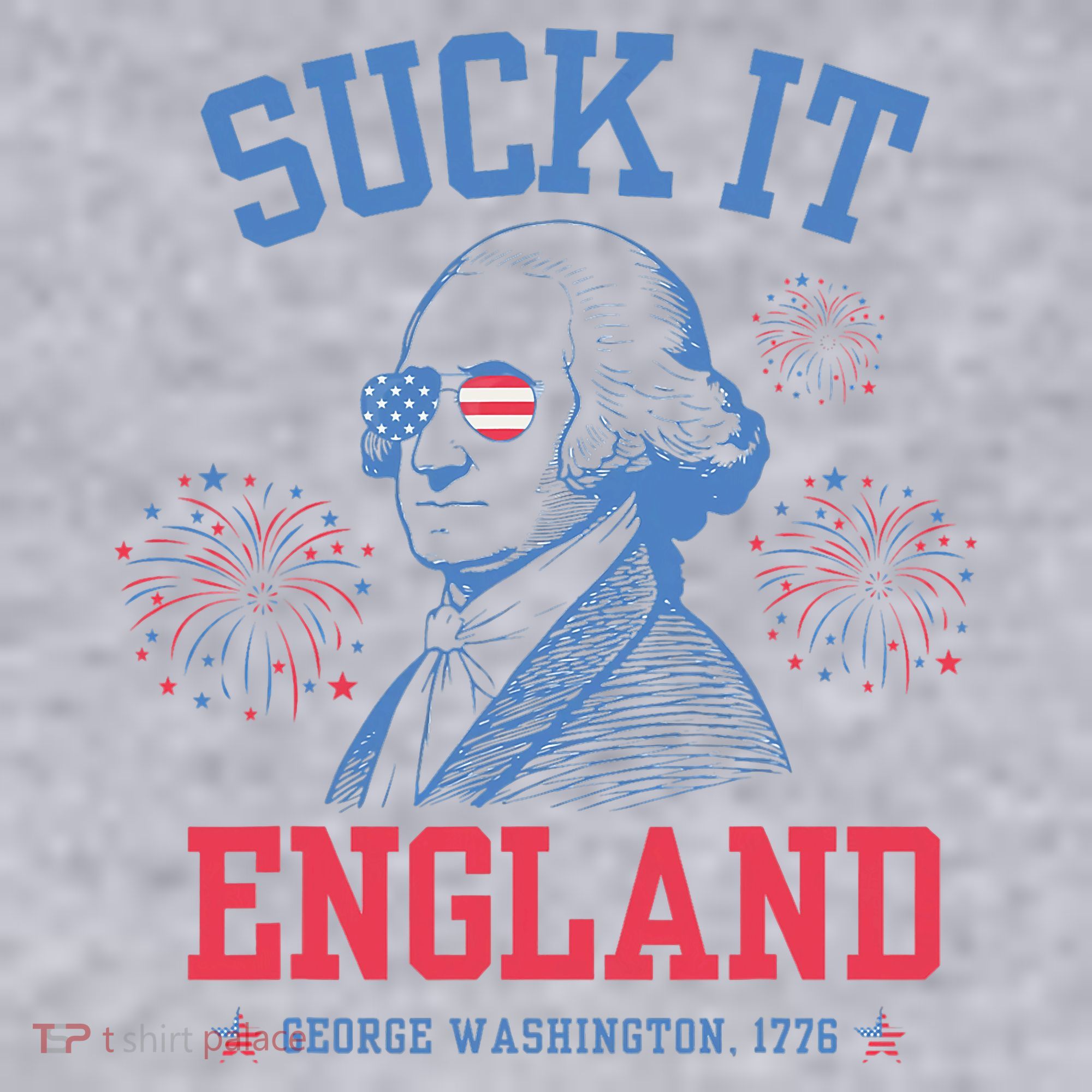 Suck It England Red White & Blue George Washington 4th July Women's Sweatshirt