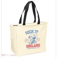Suck It England Red White & Blue George Washington 4th July Tote Bag thumb 2