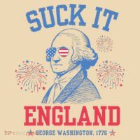 Suck It England Red White & Blue George Washington 4th July Tote Bag thumb 4