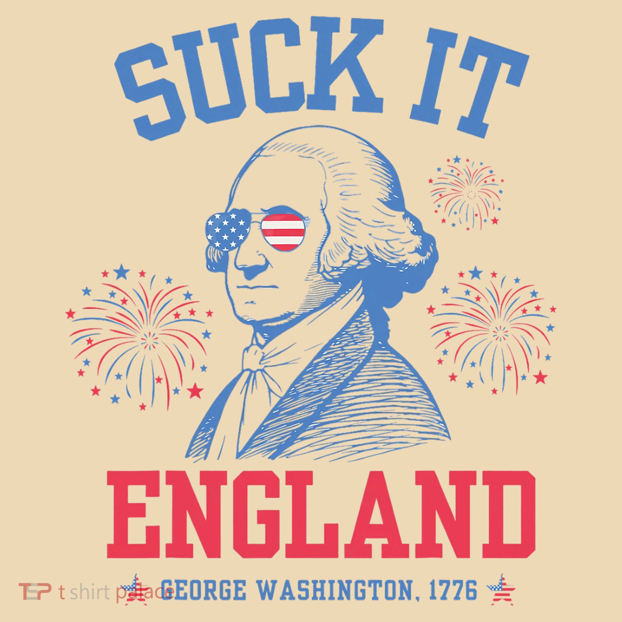 Suck It England Red White & Blue George Washington 4th July Tote Bag