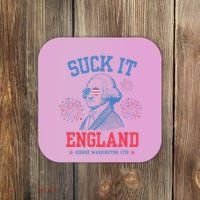 Suck It England Red White & Blue George Washington 4th July Coaster thumb 0