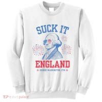 Suck It England Red White & Blue George Washington 4th July Sweatshirt thumb 0